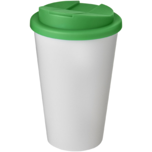 Americano® 350 ml Isolierbecher mit auslaufsicherem Schraubverschluss – weiss / grün