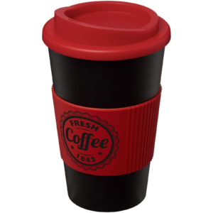 Americano® 350 ml Isolierbecher mit Schutzring - schwarz - Logo 1