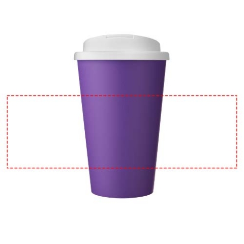 Americano® Eco 350 ml recycelter Becher mit auslaufsicherem Deckel - lila / weiss – Bild 6