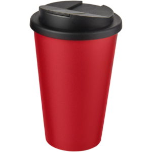 Americano® 350 ml Isolierbecher mit auslaufsicherem Schraubverschluss – rot / schwarz