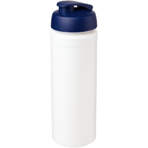 Baseline® Plus grip 750 ml Sportflasche mit Klappdeckel – weiss / blau