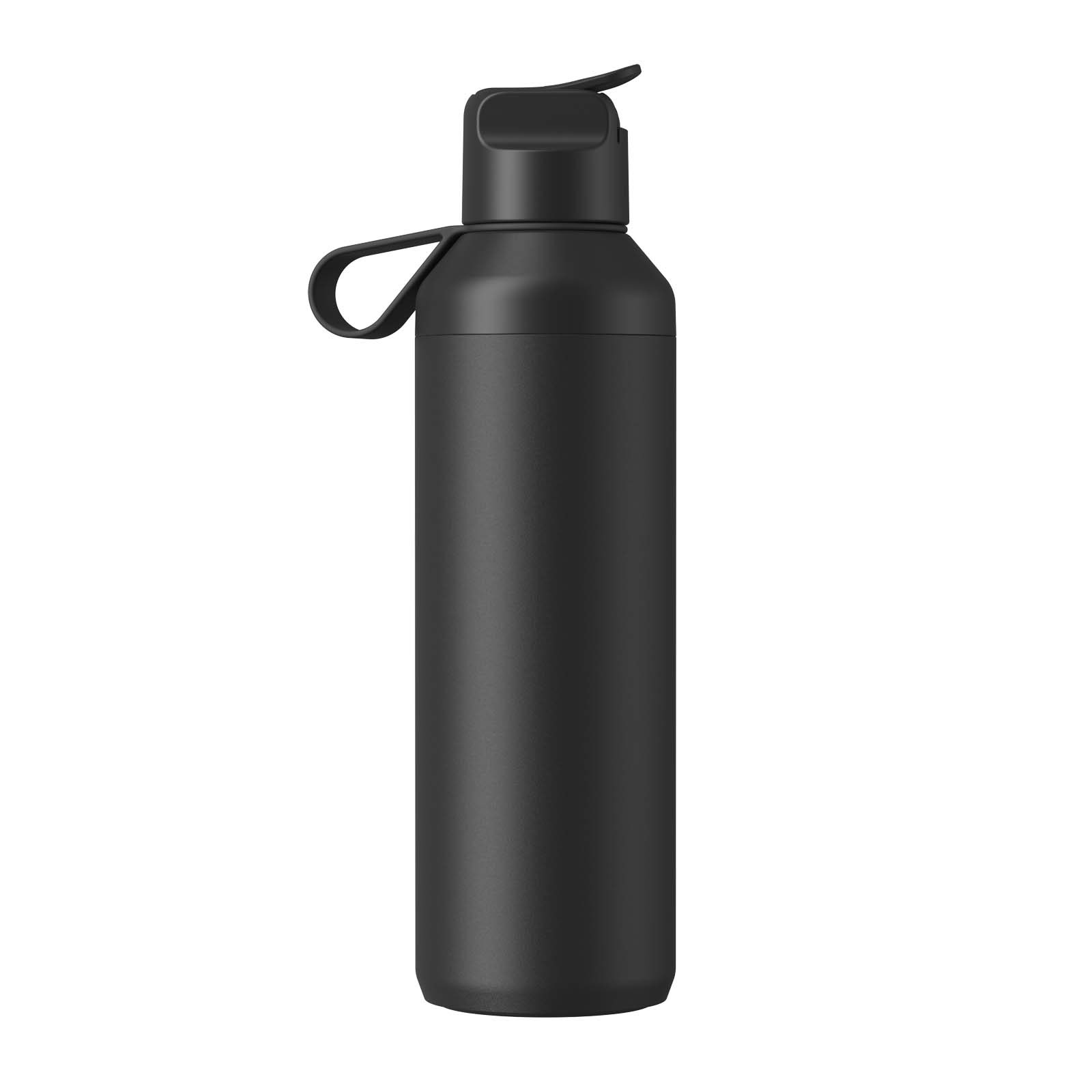 Ocean Bottle Peak GO 710 ml Flasche aus recyceltem Edelstahl - obsidian-schwarz - Rückseite