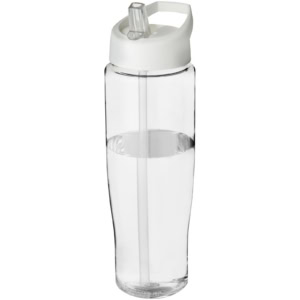 H2O Active® Tempo 700 ml Sportflasche mit Ausgussdeckel – transparent / weiss