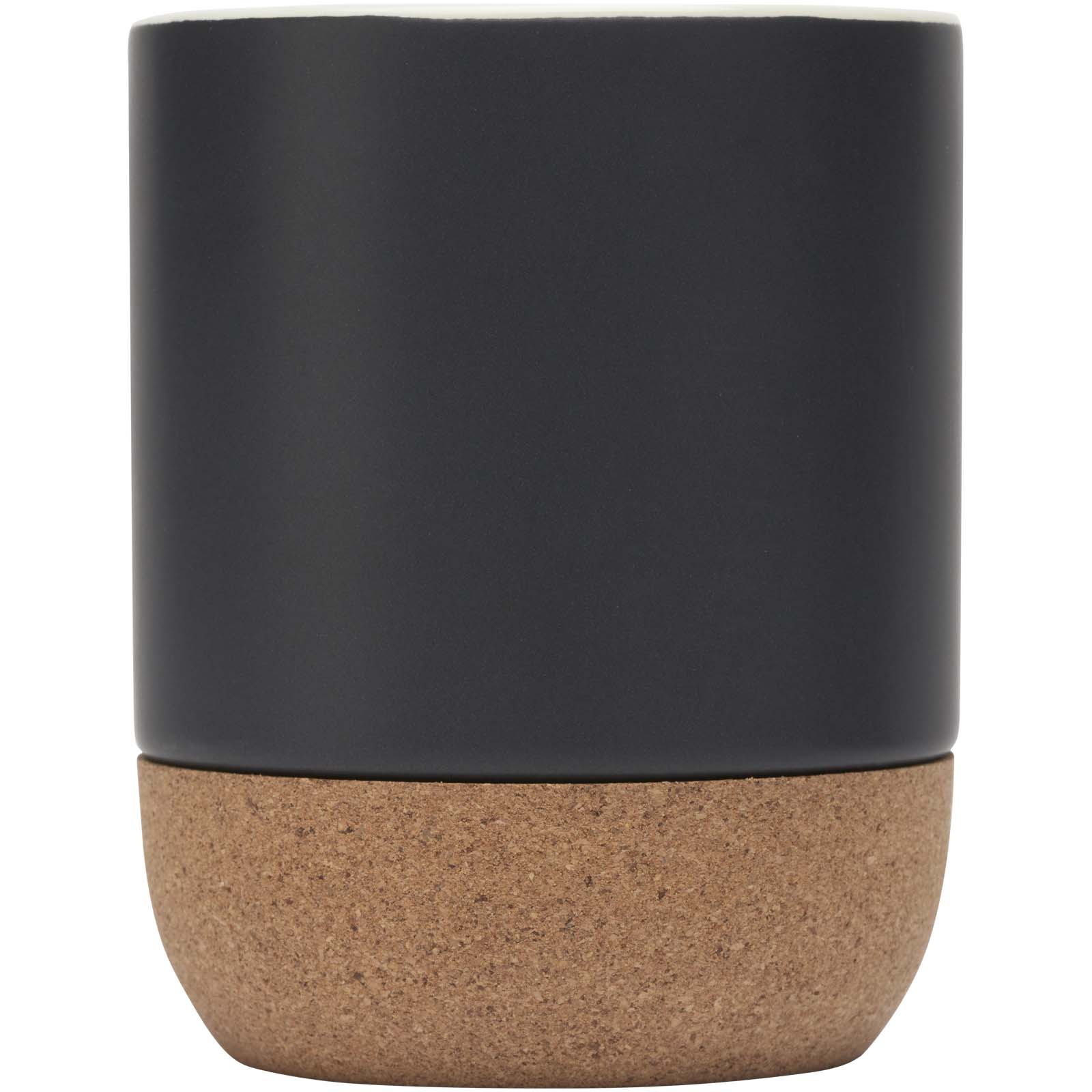 Billie 300 ml Keramiktasse mit Korkdetails - schwarz - Vorderseite