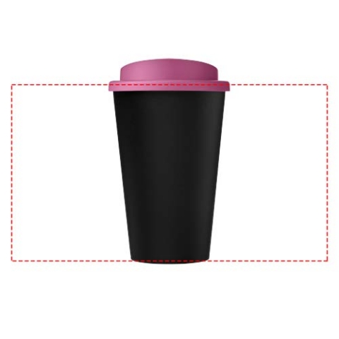 Americano® Eco 350 ml recycelter Becher - schwarz / rosa – Bild 6
