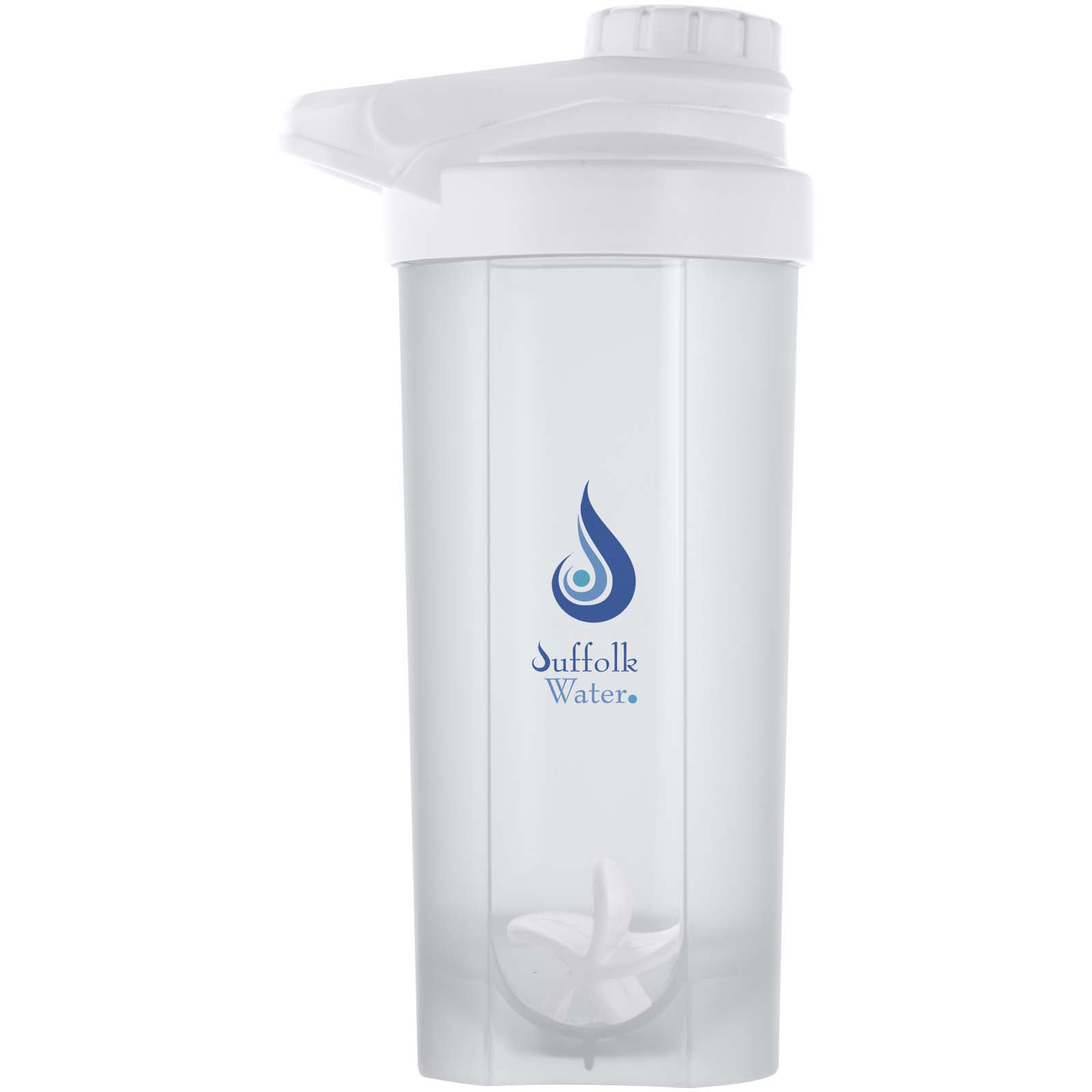Forza 700 ml Sportflasche mit Shakerball - weiss - Logo 1