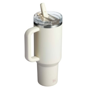 Stanley Quencher® ProTour 1180 ml Thermobecher aus recyceltem Edelstahl mit Flip Strohhalm - creme - Rückseite