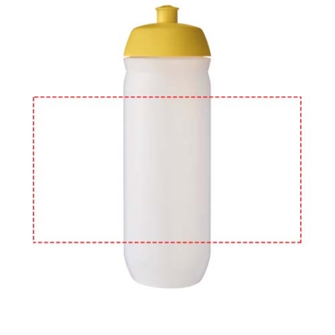 HydroFlex™ Clear 750 ml Squeezy Sportflasche - gelb / klar mattiert – Bild 7