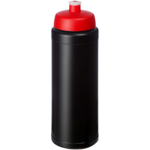 Baseline® Plus grip 750 ml Sportflasche mit Sportdeckel – schwarz / rot