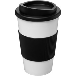 Americano® 350 ml Isolierbecher mit Schutzring – weiss / schwarz