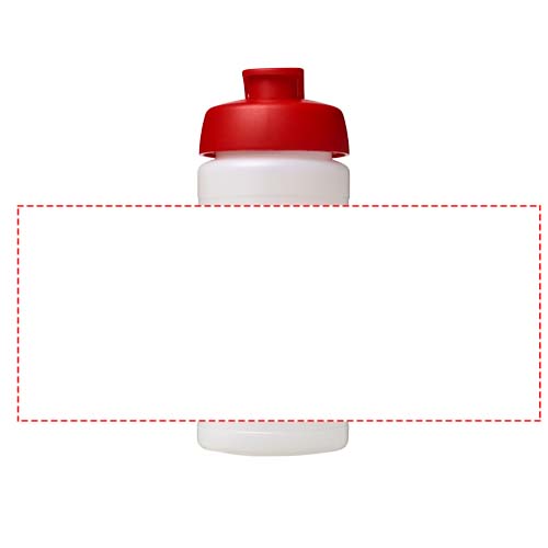 Baseline® Plus 500 ml Sportflasche mit Klappdeckel - transparent / rot – Bild 6