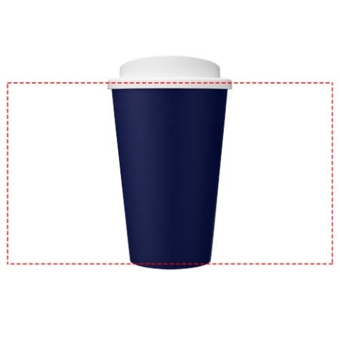 Americano® Eco 350 ml recycelter Becher - blau / weiss – Bild 7