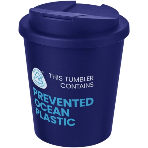 Americano® Espresso POP 250 ml Becher mit auslaufsicherem Deckel - blau - Logo 1