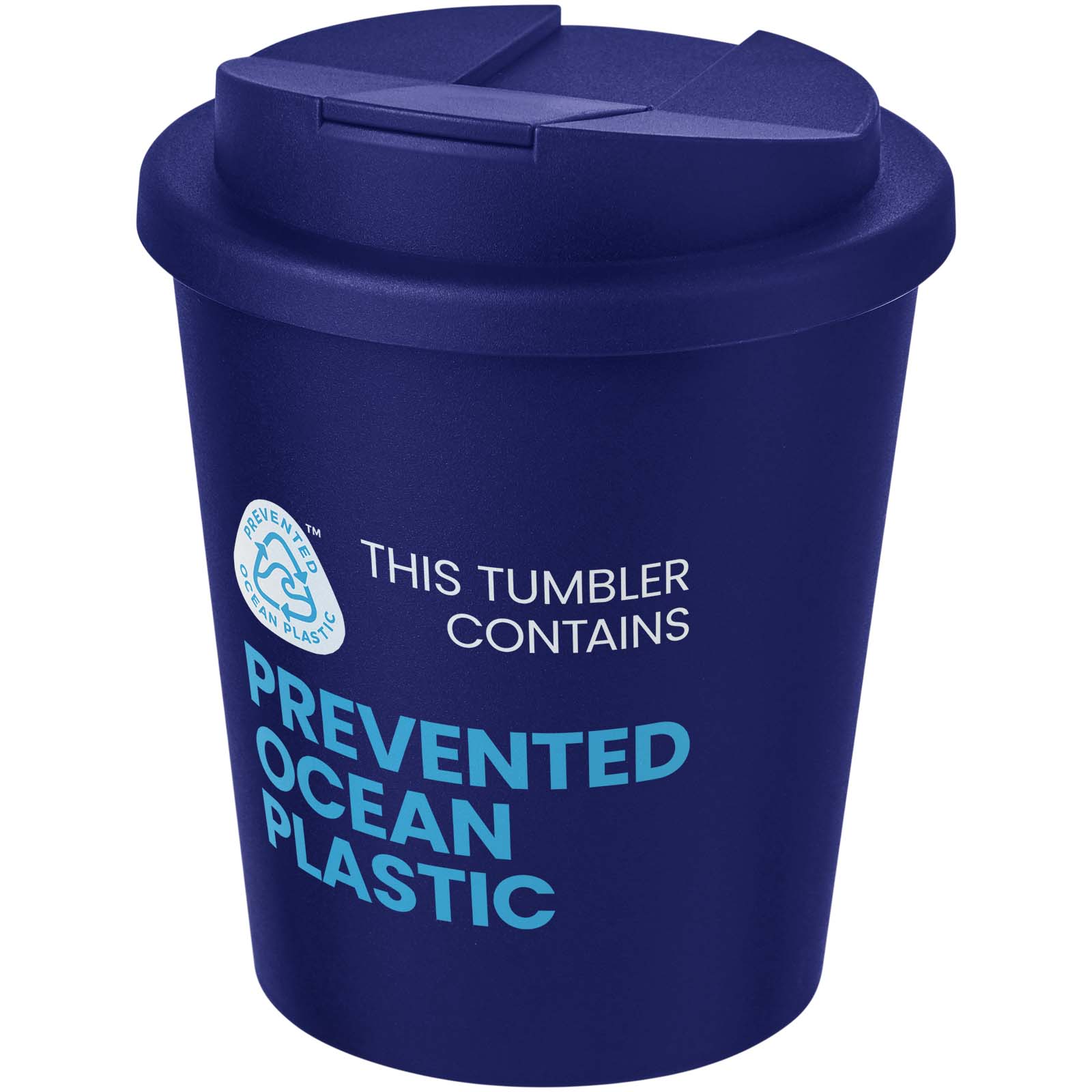 Americano® Espresso POP 250 ml Becher mit auslaufsicherem Deckel - blau - Logo 1
