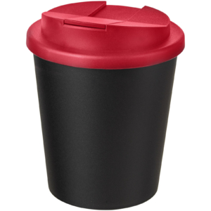 Americano® Espresso 250 ml Isolierbecher mit auslaufsicherem Schraubverschluss – schwarz / rot