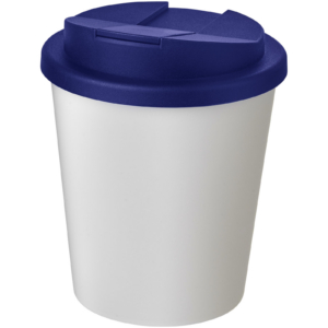 Americano® Espresso 250 ml Isolierbecher mit auslaufsicherem Schraubverschluss – weiss / blau