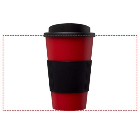 Americano® 350 ml Isolierbecher mit Schutzring - rot / schwarz – Bild 8