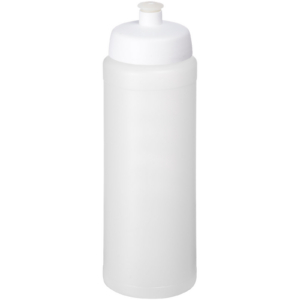 Baseline® Plus grip 750 ml Sportflasche mit Sportdeckel – transparent / weiss