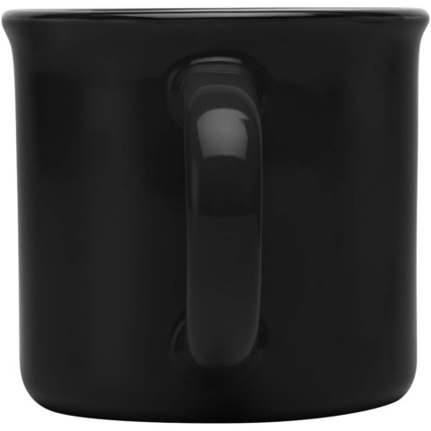 Bari Keramiktasse 240 ml mit glänzender Oberfläche - schwarz - Rückseite