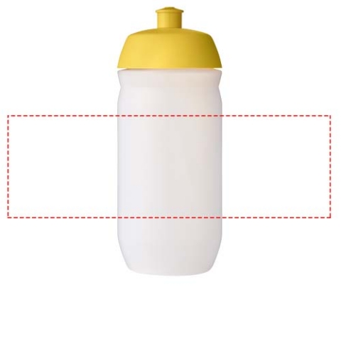 HydroFlex™ Clear 500 ml Squeezy Sportflasche - gelb / klar mattiert – Bild 7