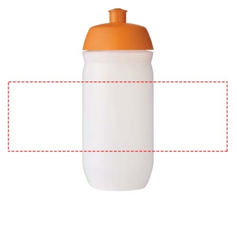 HydroFlex™ Clear 500 ml Squeezy Sportflasche - orange / klar mattiert – Bild 7