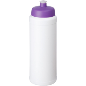 Baseline® Plus grip 750 ml Sportflasche mit Sportdeckel – weiss / lila