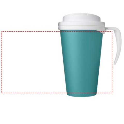Americano® Grande 350 ml Isolierbecher mit auslaufsicherem Schraubverschluss - aquablau / weiss – Bild 10