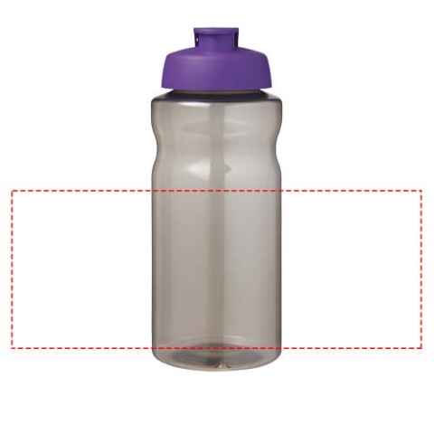 H2O Active® Eco Big Base 1L Sportflasche mit Klappdeckel - kohle / lila – Bild 5