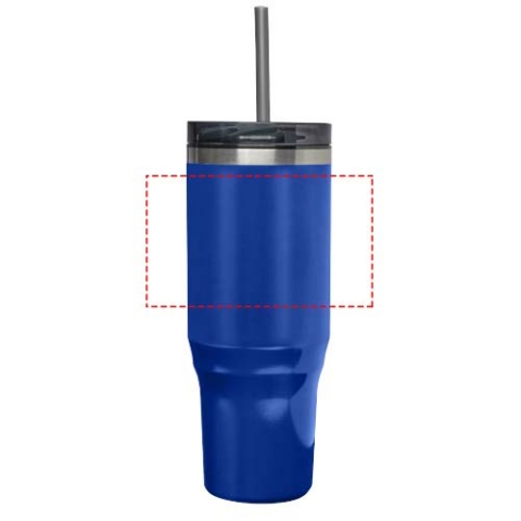 Melbourne 1200 ml RCS-zertifizierter Isolierbecher mit Strohhalm - royalblau – Bild 3