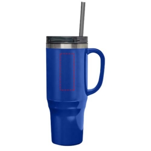 Melbourne 1200 ml RCS-zertifizierter Isolierbecher mit Strohhalm - royalblau – Bild 4