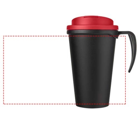 Americano® Grande 350 ml Isolierbecher mit auslaufsicherem Schraubverschluss - schwarz / rot – Bild 9