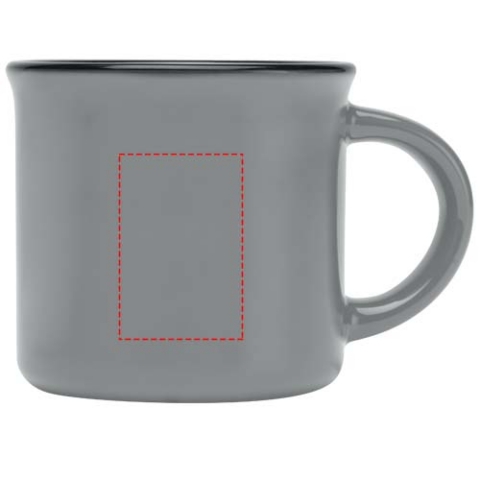 Bari Keramiktasse 240 ml mit glänzender Oberfläche - grau – Bild 6