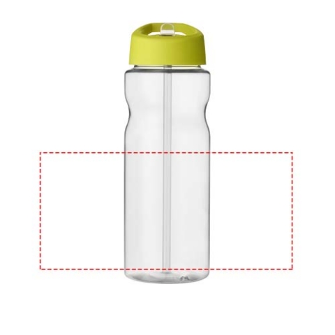 H2O Active® Base 650 ml Sportflasche mit Ausgussdeckel - transparent / limone – Bild 5