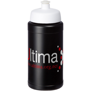 Baseline® Plus 500 ml Flasche mit Sportdeckel - schwarz - Logo 1