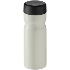 H2O Active® Eco Base 650 ml Sportflasche mit Drehdeckel – elfenbeinweiß / schwarz
