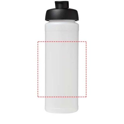 Baseline® Plus grip 750 ml Sportflasche mit Klappdeckel - transparent / schwarz – Bild 4