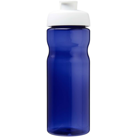 H2O Active® Eco POP Base 650 ml Sportflasche mit Klappdeckel - blau - Vorderseite