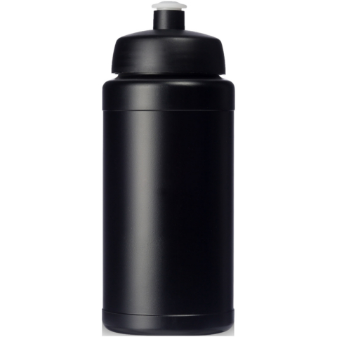 Baseline® Plus 500 ml Flasche mit Sportdeckel - schwarz - Vorderseite