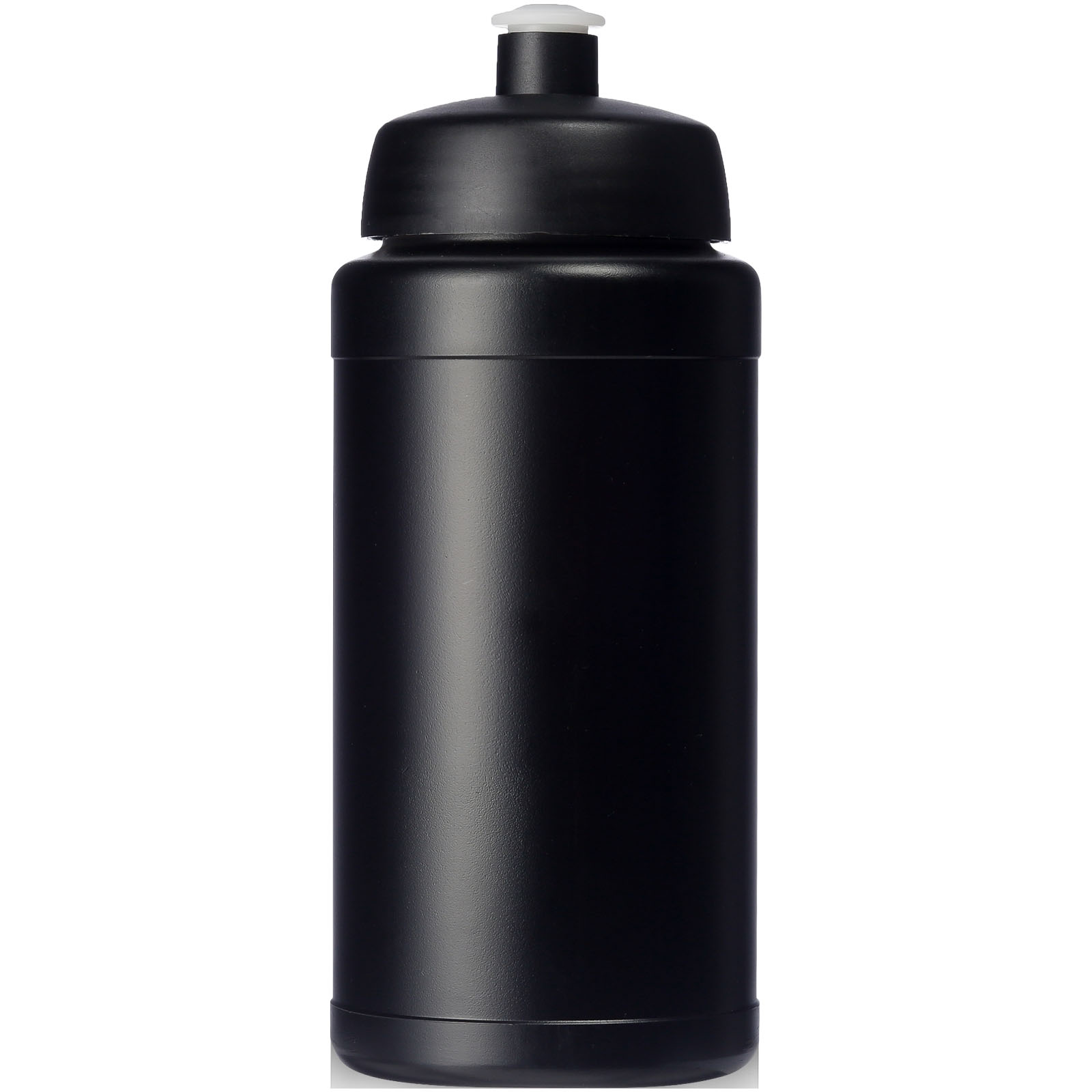 Baseline® Plus 500 ml Flasche mit Sportdeckel - schwarz - Vorderseite