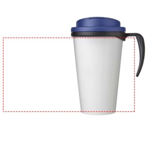 Brite-Ameriano® Grande 350 ml Isolierbecher mit auslaufsicherem Schraubverschluss - schwarz / blau – Bild 7