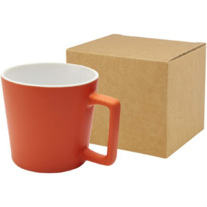 Cali 370 ml Keramiktasse mit matter Oberfläche – orange