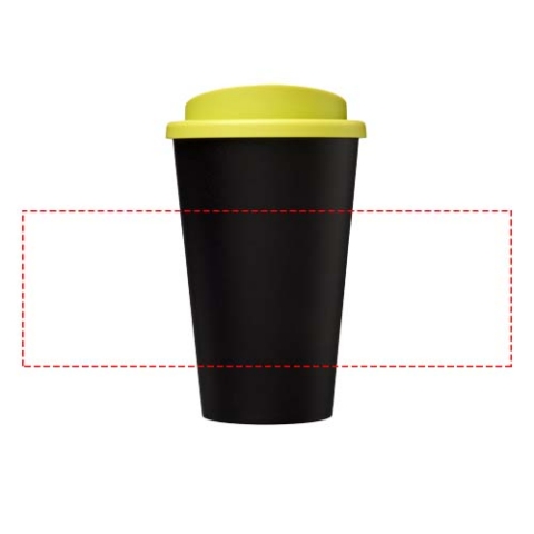 Americano® 350 ml Isolierbecher - schwarz / limone