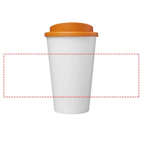Americano® Eco 350 ml recycelter Becher - weiss / orange – Bild 6