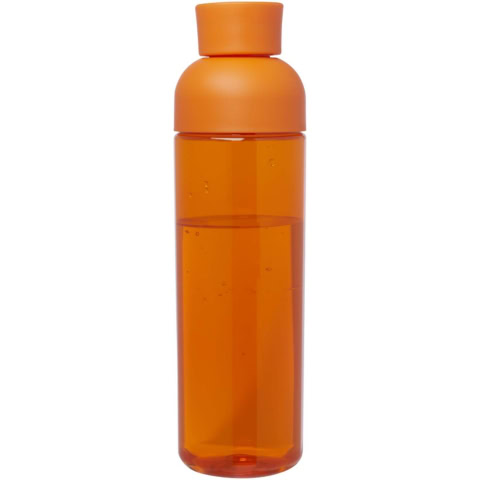 Illuminate 600 ml RPET-Wasserflasche - orange - Rückseite