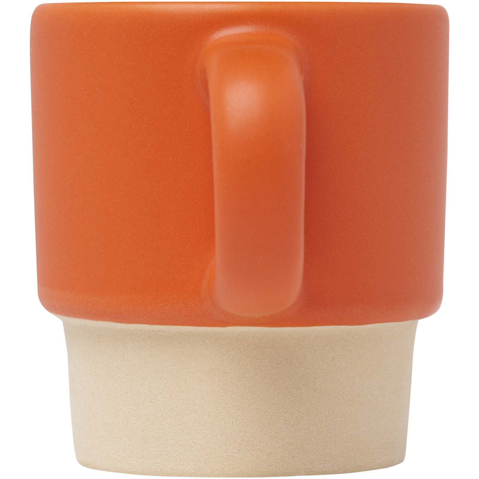 Olympia 130 ml stapelbarer Expresso Becher mit Tonboden - orange - Rückseite