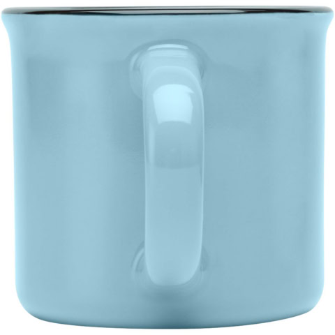 Bari Keramiktasse 240 ml mit glänzender Oberfläche - riffblau - Rückseite