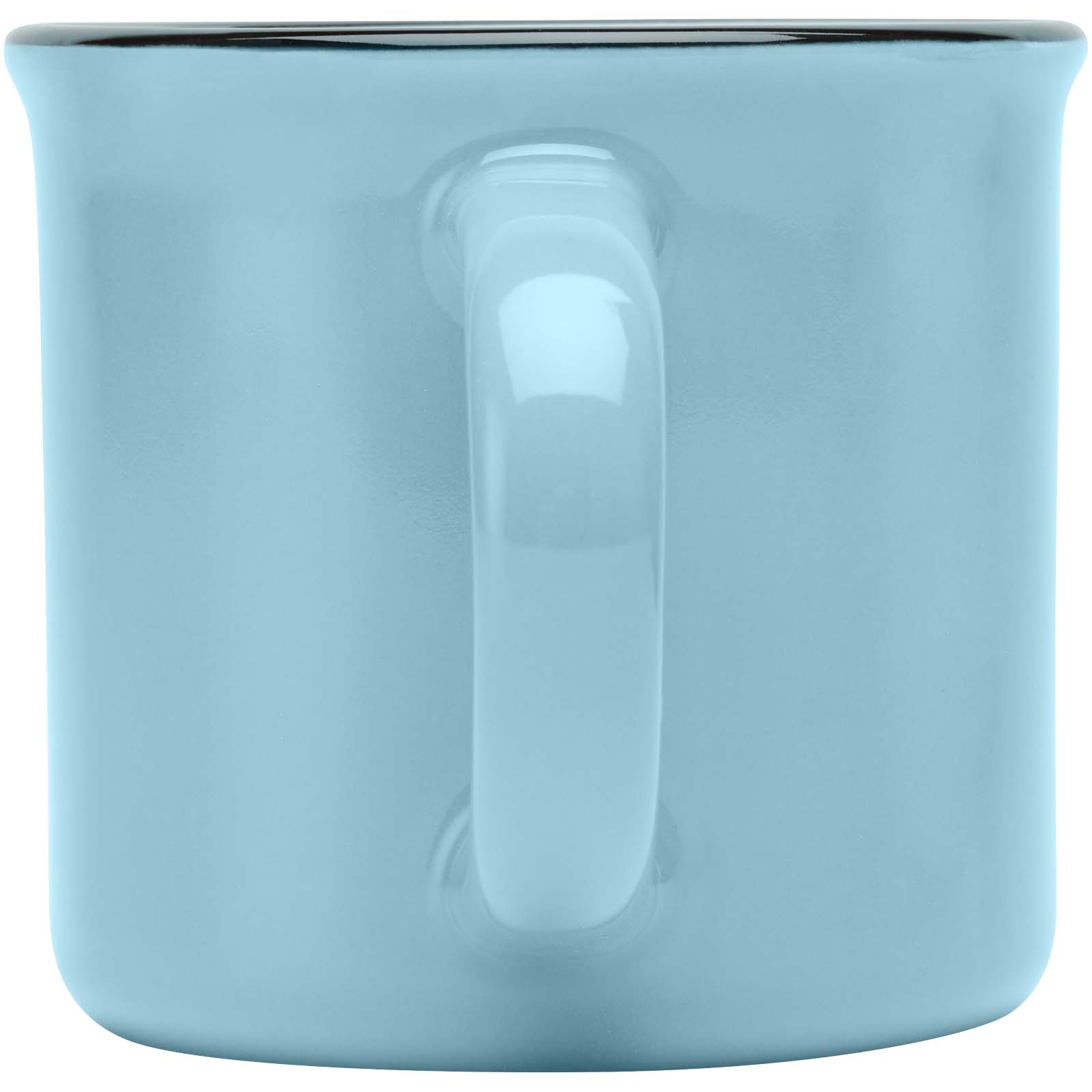 Bari Keramiktasse 240 ml mit glänzender Oberfläche - riffblau - Rückseite