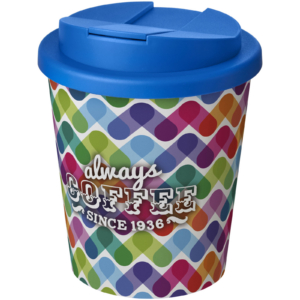 Brite-Americano® Espresso 250 ml Isolierbecher mit auslaufsicherem Schraubverschluss – weiss / mittelblau