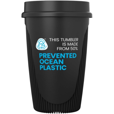 Alto POP 350 ml Becher mit 360°-Deckel - schwarz - Logo 2