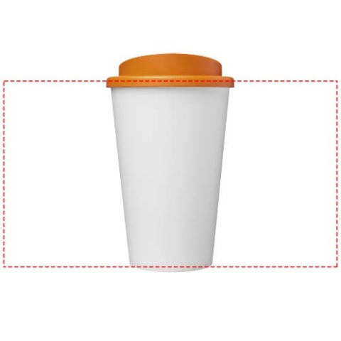 Americano® Eco 350 ml recycelter Becher - weiss / orange – Bild 8